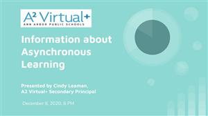 Title slide for Asynchronous Learning 